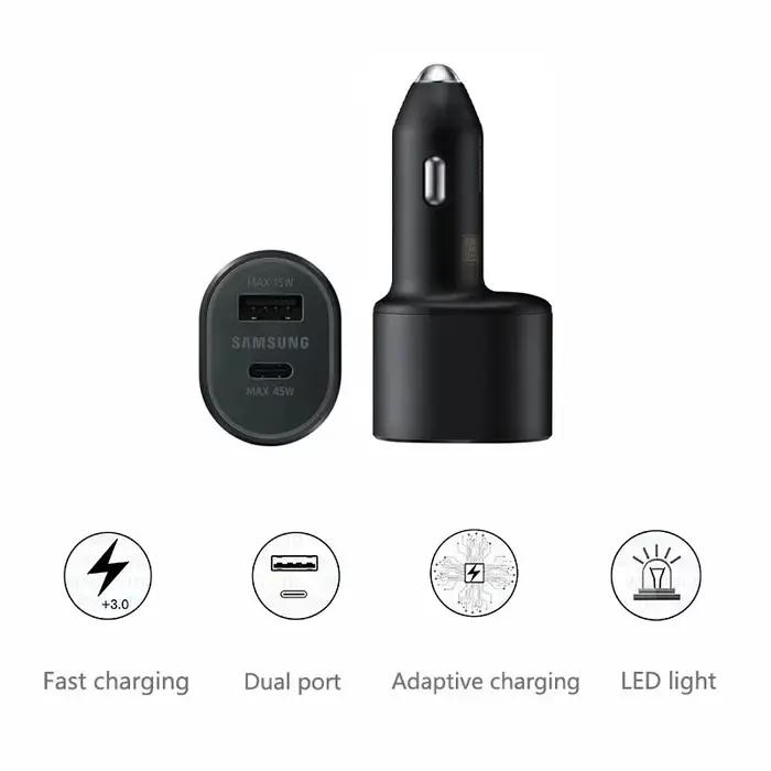 Chargeur de voiture Samsung 45W Type C PD à charge rapide
