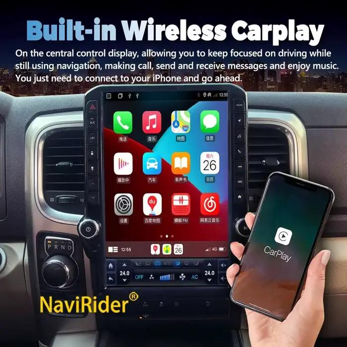 1920*1200 pour Dodge RAM 1500 camions 2009-2018 Android 15 lecteur multimédia de voiture Radio GPS écran tactile CarPlay