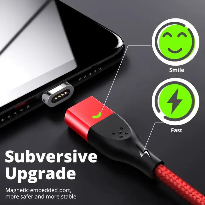 Câble magnétique 3A USB chargeur de téléphone