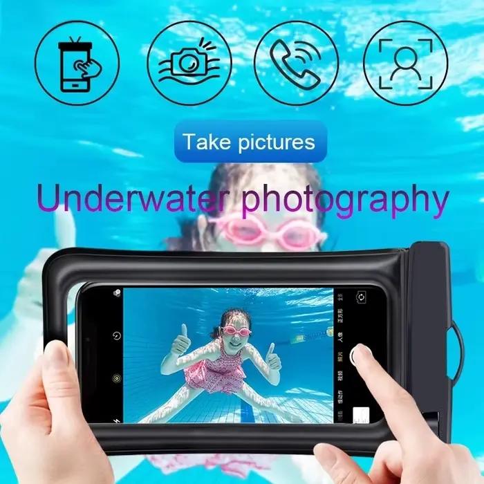 Airbag flottant étanche sac de natation en plein Air coque de téléphone pour iPhone Samsung Xiaomi Redmi Huawei téléphones sac housse de protection