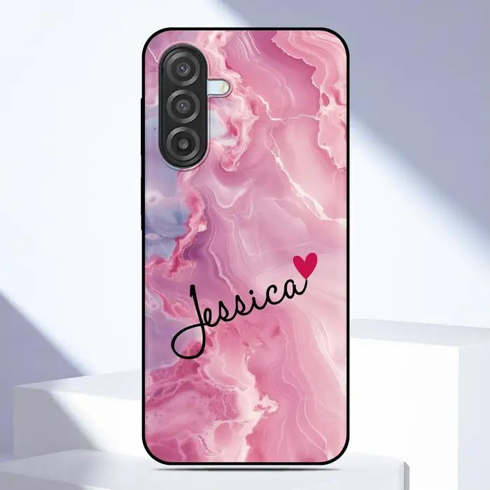 Coque de téléphone personnalisée avec photo et nom pour Samsung Galaxy A57 A37 A27 5G A07 A16 A17 A36 A56 A53 A54 A35
