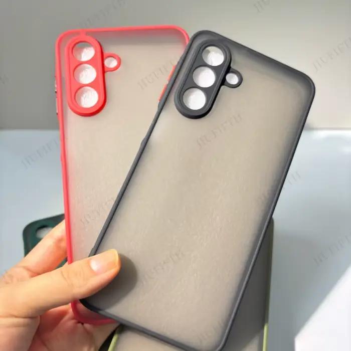 Pour Samsung Galaxy A26 5G Coque A36 A56 A17 A16 étuis de téléphone portable couverture mate cadre Simple mat armure Carcase Coque Funda Capa