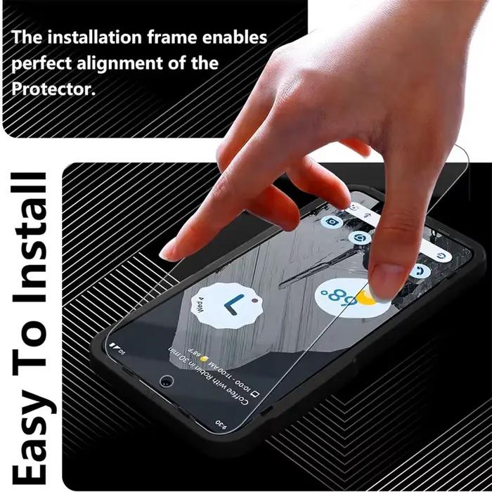 Film de protection d'écran Pixel 9 9A HD en verre trempé pour Google Pixel 8 et Pixel 8 pro résistant aux rayures et aux éraflures ```