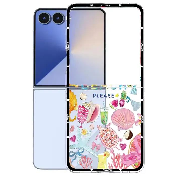 Pour Samsung Z Flip 7 été coquillage Hibiscus fruits coque de téléphone