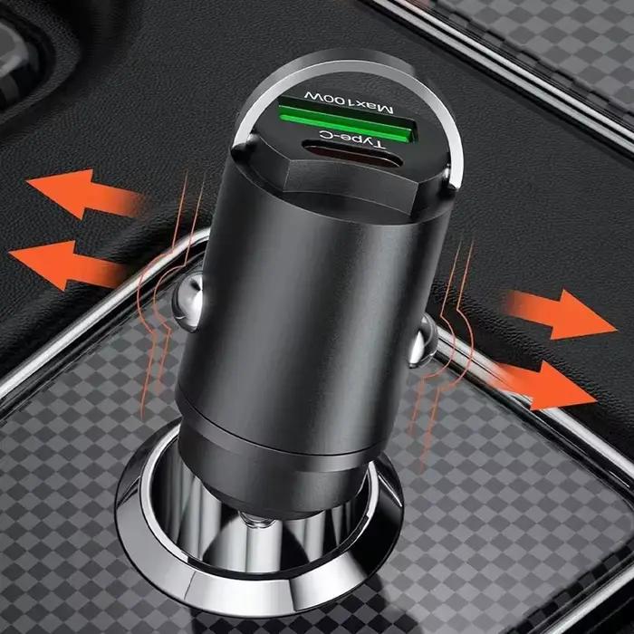 100W USB chargeur de voiture briquet Charge rapide USB Type C adaptateur