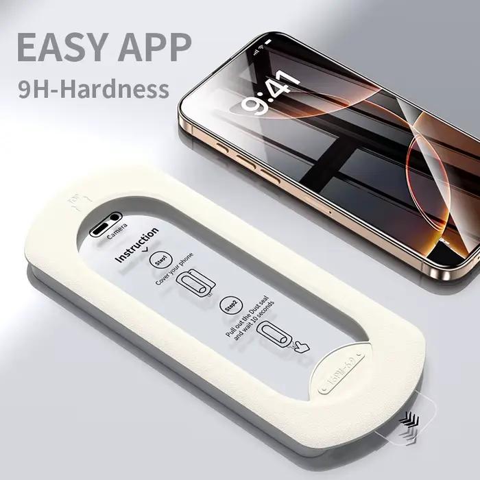 Protecteur d'écran pour iPhone16 15 14 13 12Pro Max Glass HD Protection complète en verre trempé pour iPhone X Pro Plus automatique