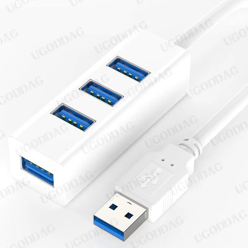 Répartiteur de moyeu USB 3.0 à 4 Ports, multi-séparateur haute vitesse, adaptateur USB, câble d'exte