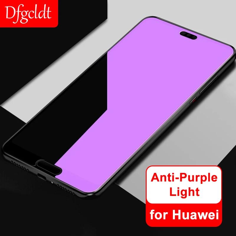 Protecteur d'écran, verre trempé dur Anti violet 9H, pour Huawei Honor 10 9 9X 8X P20 P30 P40 Mate 1