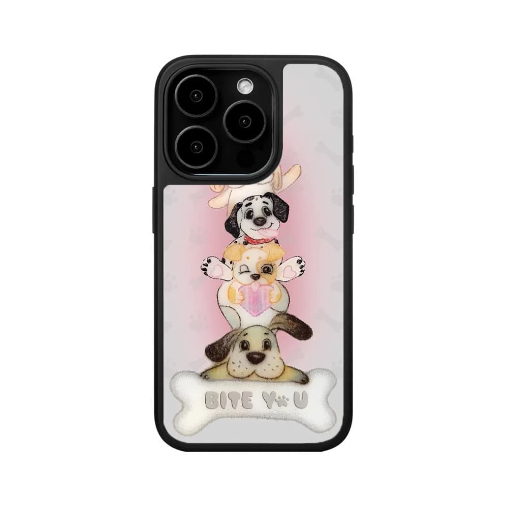 Coque de protection en couches pour iPhone, coque arrière mignonne pour iPhone 16, 14, 13 Pro Max, 1