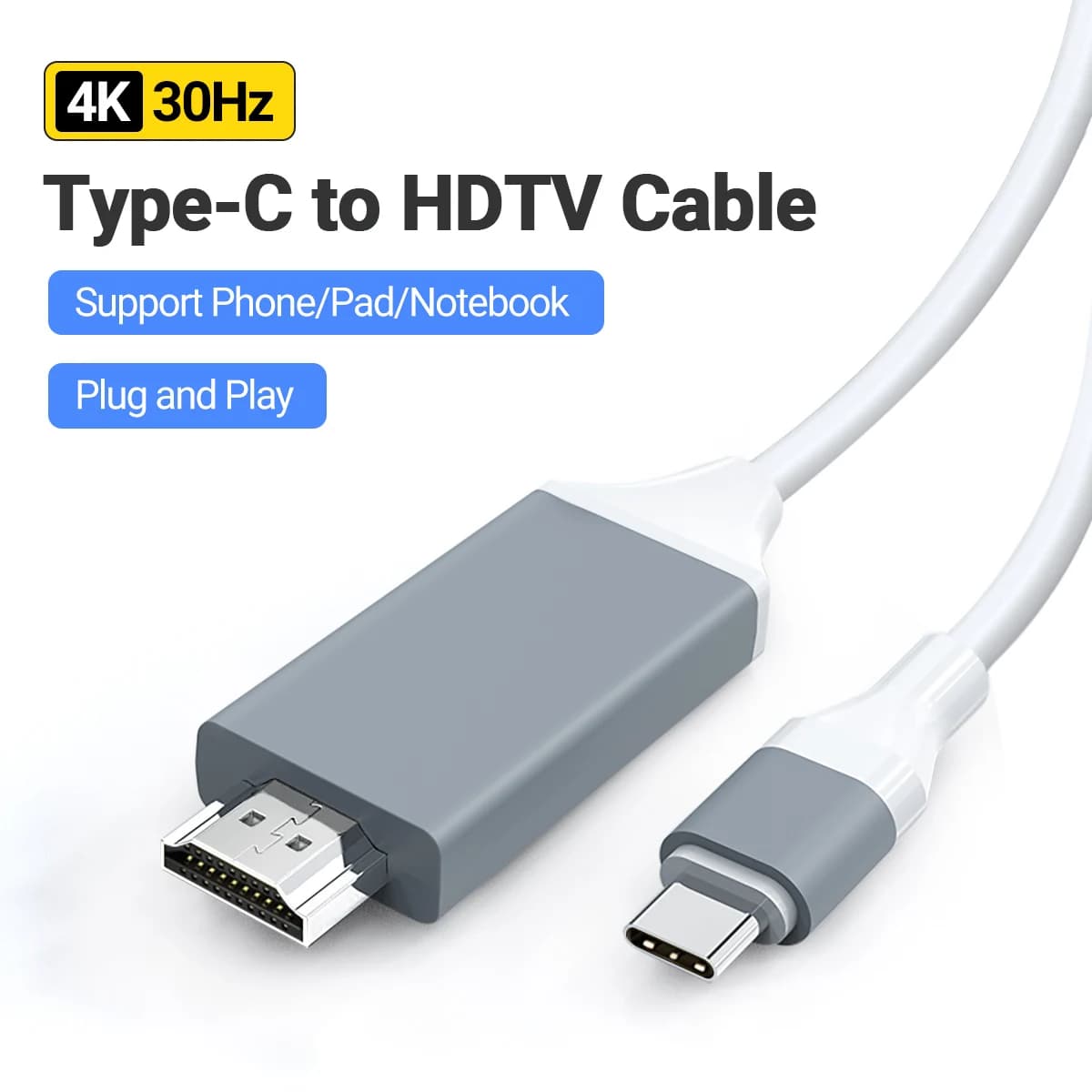 Câble USB-C vers HDMI 8K@60Hz 4K@120Hz, cordon de sortie haute vitesse pour Switch, ordinateurs port