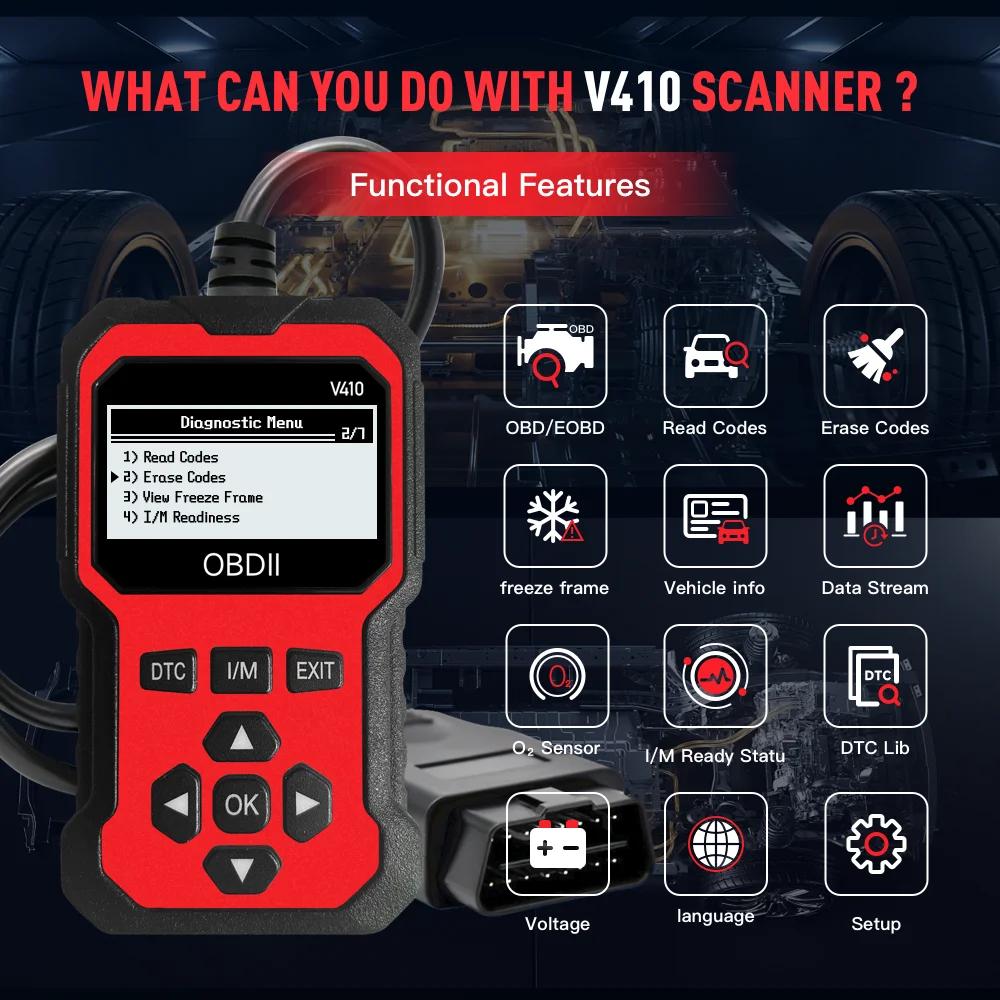 Le lecteur de Code de défaut de moteur de voiture de Scanner Obd Ii universel amélioré peut outil de