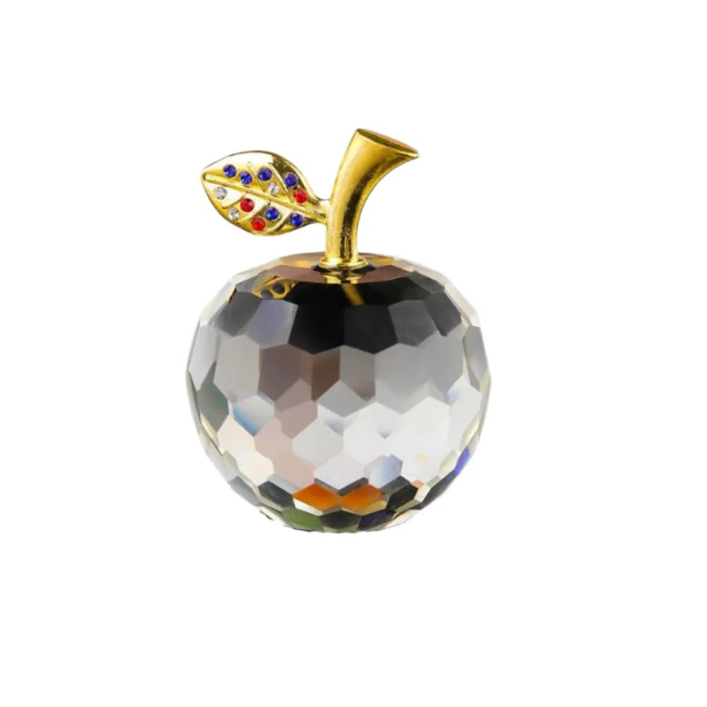 Figurines de fruits en verre cristal à collectionner, figurines de fruits miniatures 3D, figurines d