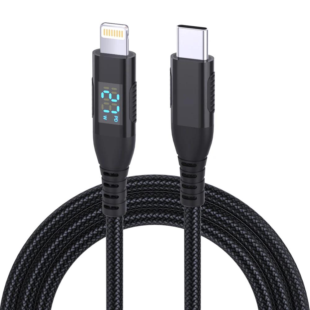LAIHONEN USBC vers Lightning pour iPhone chargeur Cable10FT câble Lightning robuste nylon tressé cha