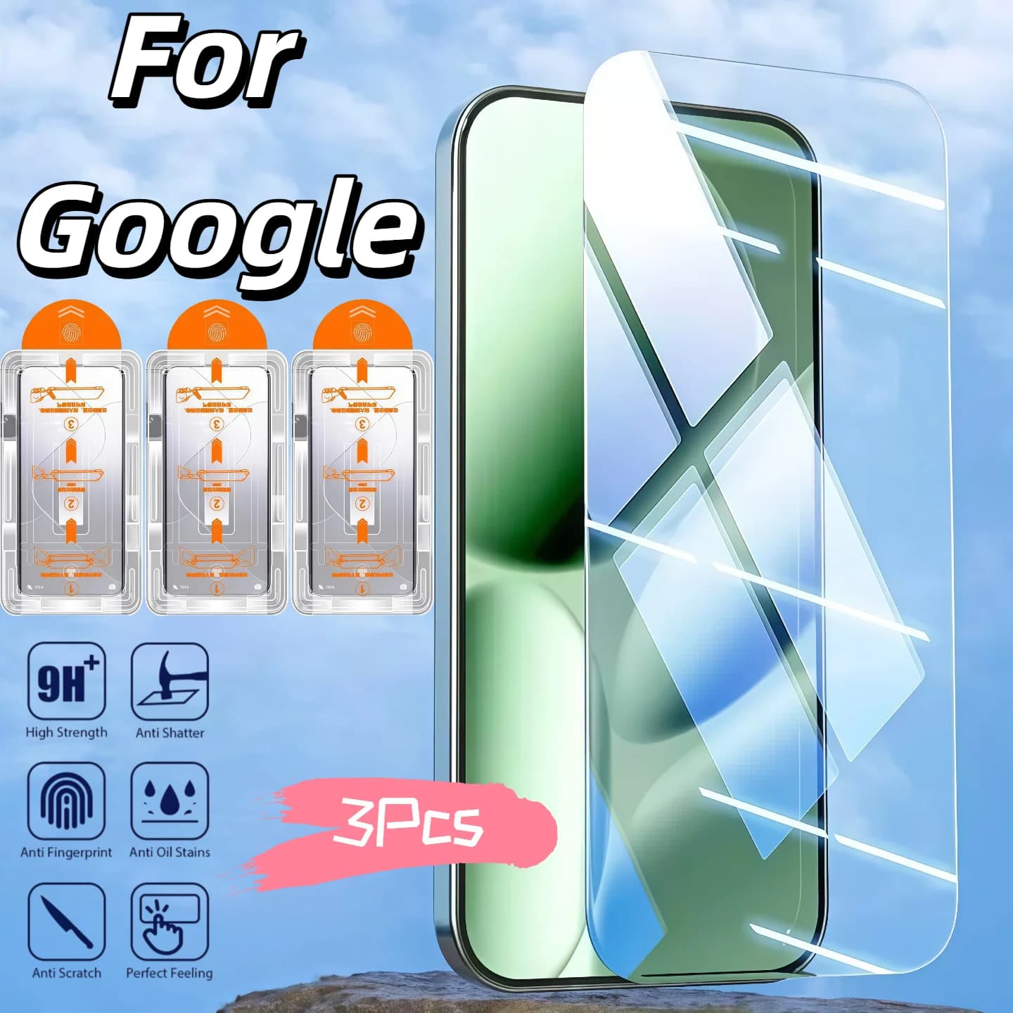 Protecteur d'écran en verre trempé transparent HD, 3 pièces, pour Google Pixel 6/6 pro 7/7 pro 8/8a