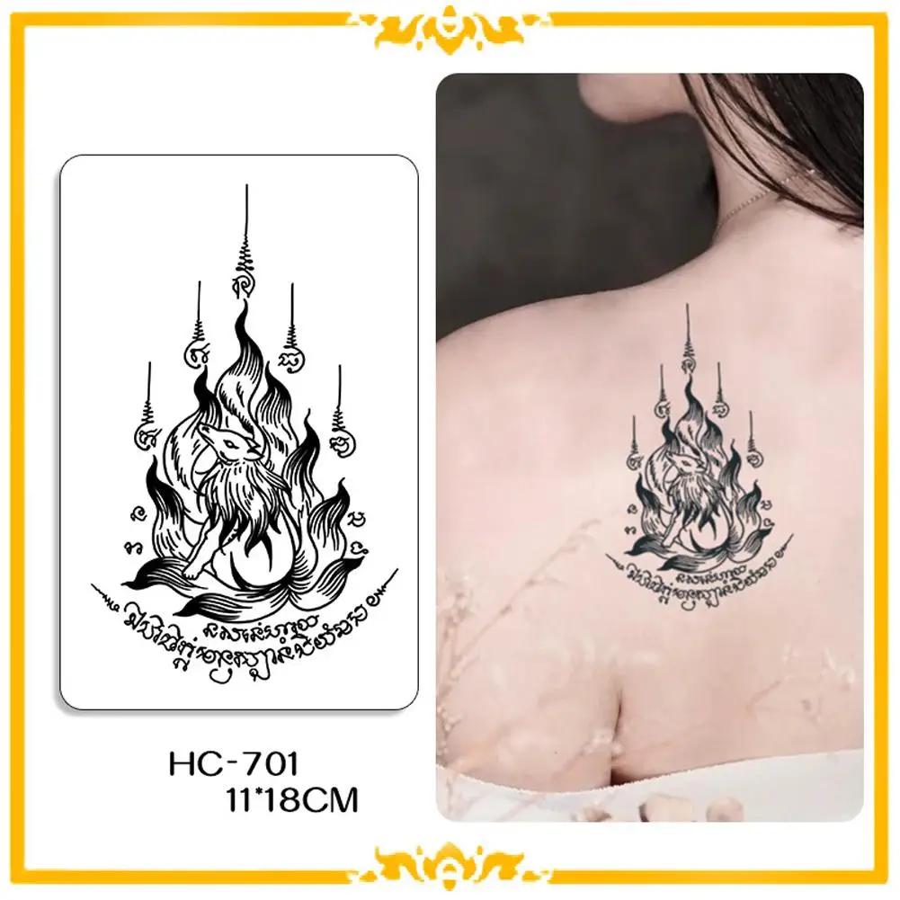 Autocollant de tatouage temporaire à base de plantes thaïlandaises, Art corporel de manchon de bras