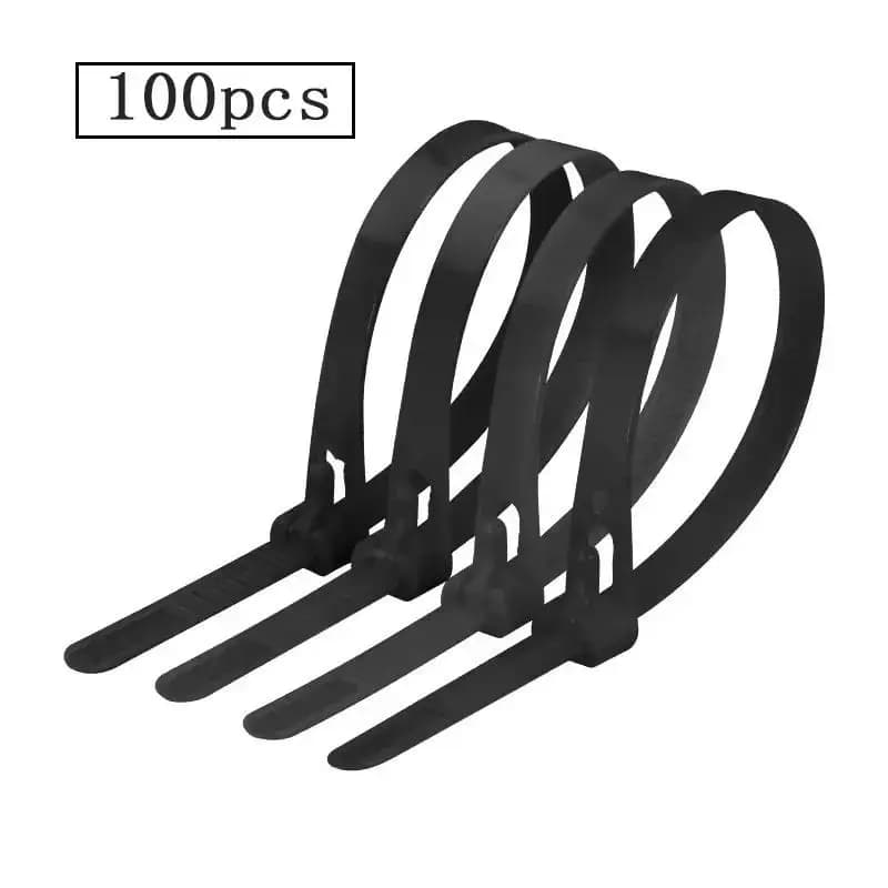 100 attaches-câbles détachables en plastique coloré, réutilisables, en nylon, type zip, pour le regr