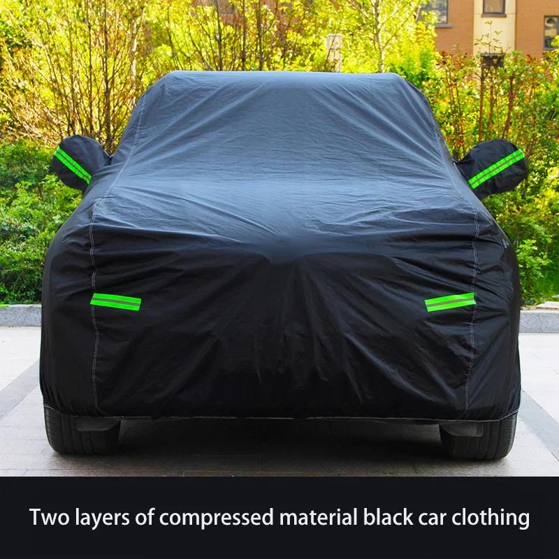 Pour porsche taycan Protection extérieure bâches de voiture complètes couverture de neige pare-solei