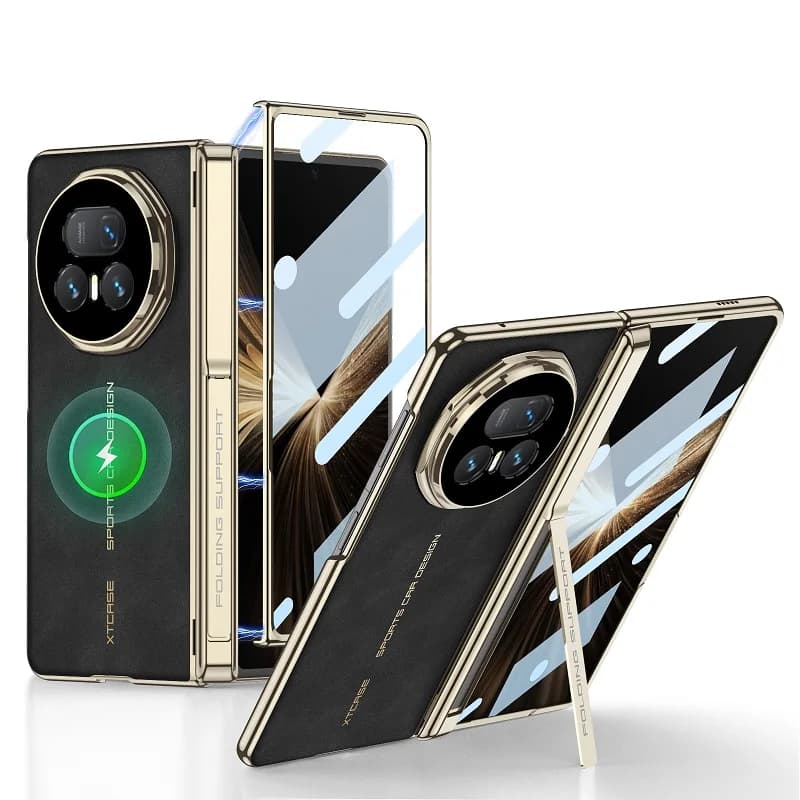 Étui magnétique en cuir pour Honor Magic V5, couvercle de protection d'écran en verre avec charnière