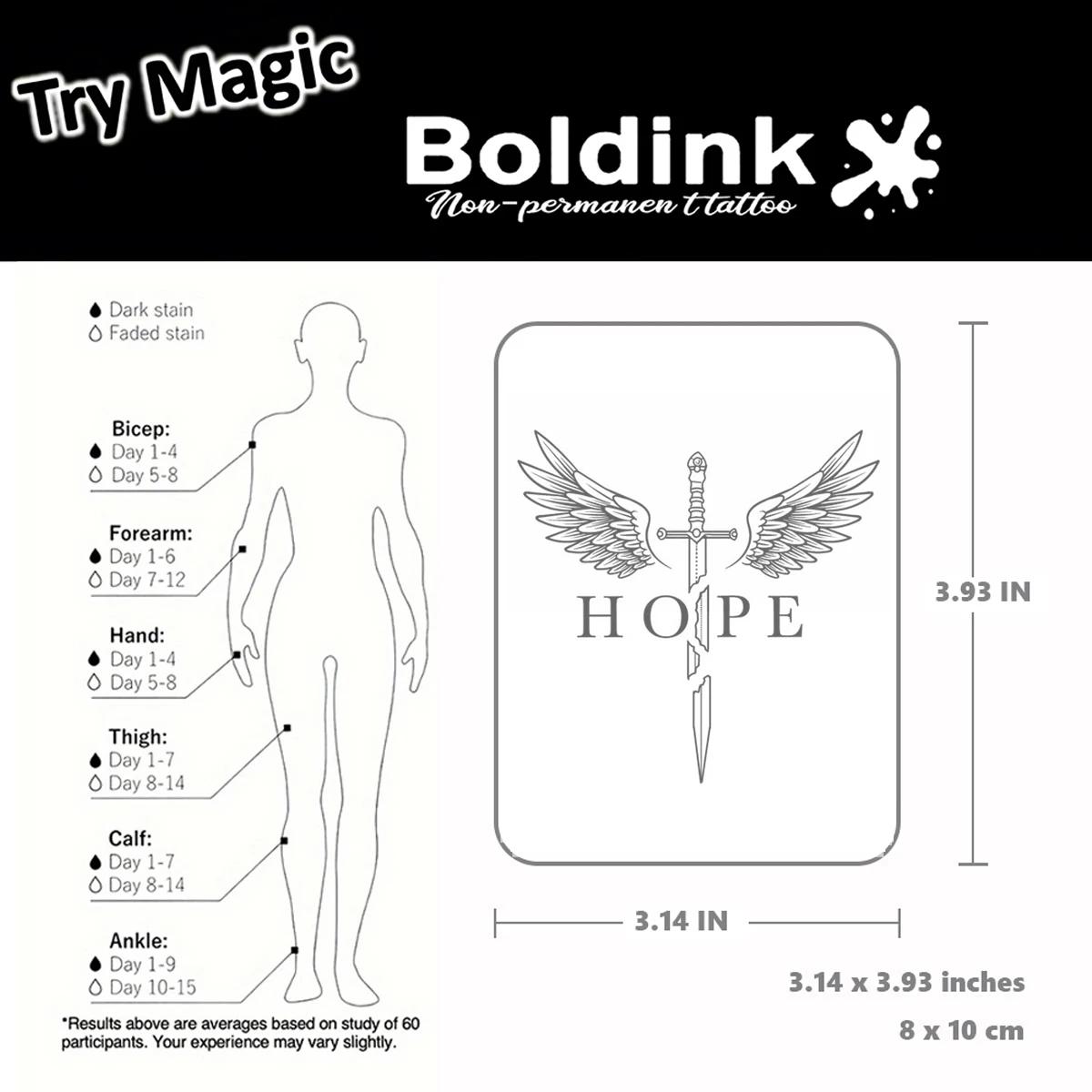 Patch de tatouage Sword of Hope Boldink | Conception de totem de lame d'aile | Manifeste inspira