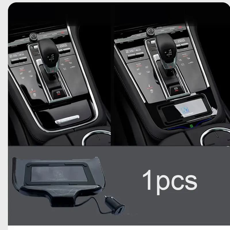 Chargeur sans fil pour voiture 15W, Console centrale, panneau de chargement rapide pour téléphone, p