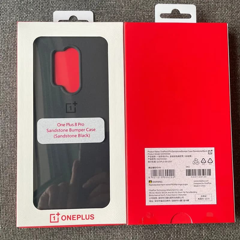 Coque arrière officielle pour OnePlus 8 Pro, pare-chocs, grès 256, housse de protection, originale