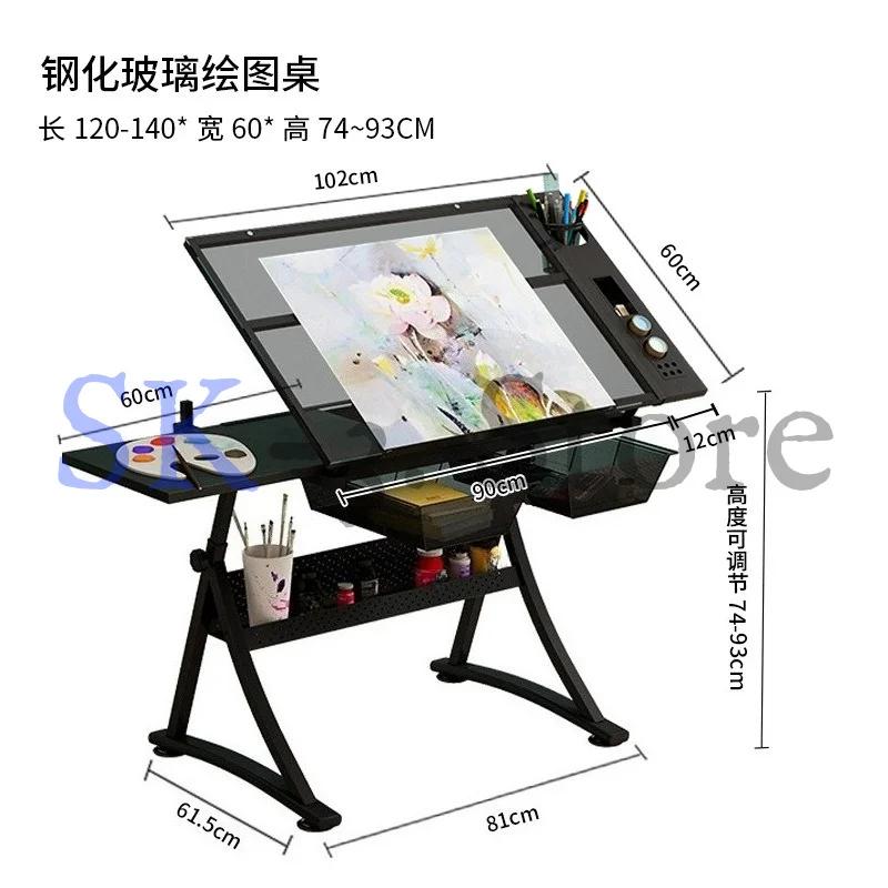 Table à dessin, table de peinture, table élévatrice, table pour la peinture sur verre, bureau de des