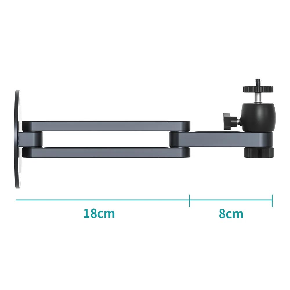 Support de montage mural pour projecteur multi-angle réglable pliable Rotation à 360 degrés Support