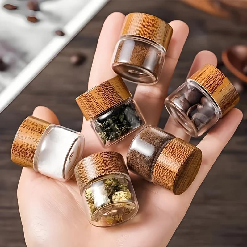 Paquet de 6 mini bouteilles distributrices en verre-conteneurs portables en onces, adaptés aux voyag