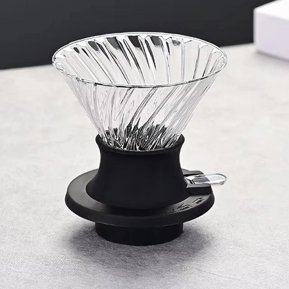Filtre à café à immersion réutilisable et filtres en verre pour la préparation manuelle du café, pou