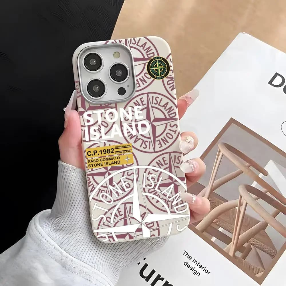 Coque de téléphone A-islands-stones-P en PC mat antichoc pour iPhone 17 Air 11 12 13 14 15 16 Pro Ma