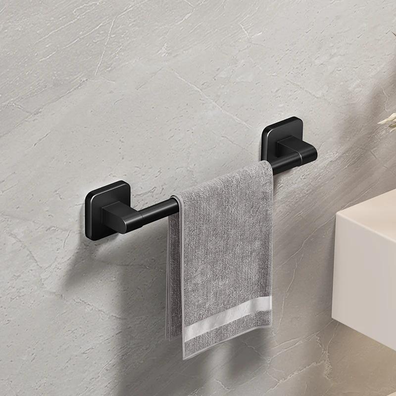 HOTowel-Porte-serviettes auto-adhésif, rail de serviette T1, blanc sans propositions, HOBlack