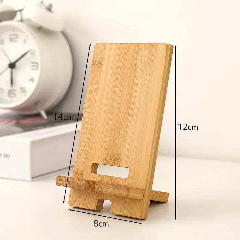Support de téléphone de bureau en bois Support de téléphone paresseux Support de charge pour Smartph