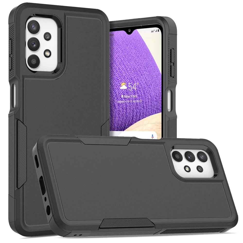 Coque blindée hybride pour Samsung Galaxy A32 5G / A32 4G, coque 2 en 1 TPU/PC, double couche, Prote