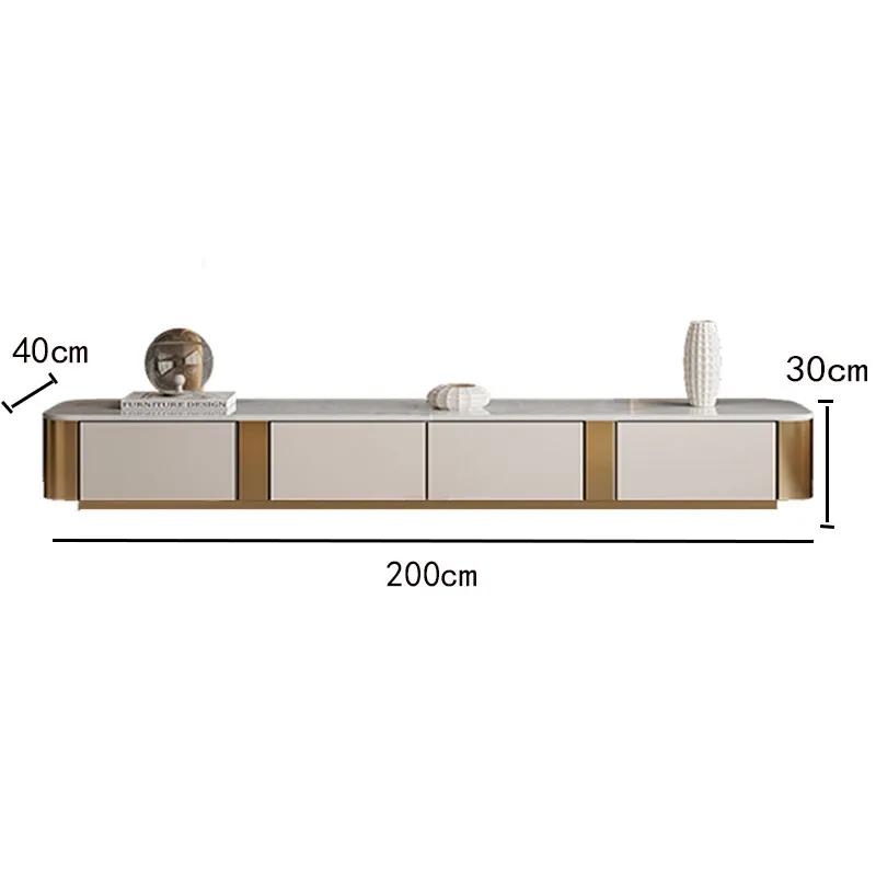 Meuble TV sur pied couleur claire, moderne, finition brillante, centre de divertissement, mobilier p