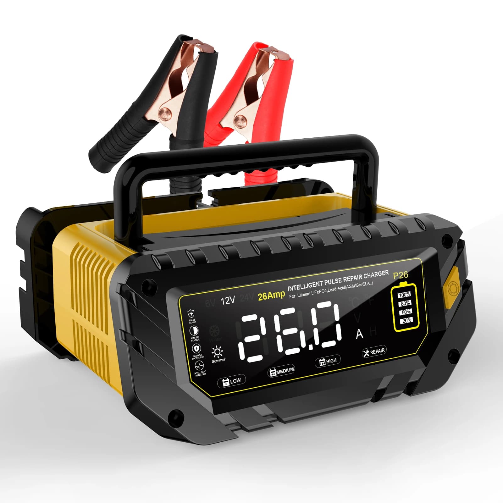 HTRC 40A chargeur de batterie de voiture 6V 12V 24V chargeur pour Lithium LiFePO4 plomb-acide AGM GE