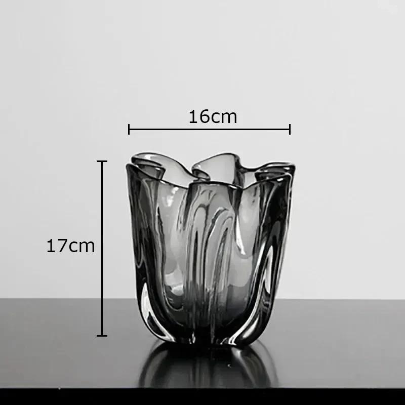 Vase en verre en forme de bourgeon de fleur, Pots de fleurs hydroponiques transparents, décoration d