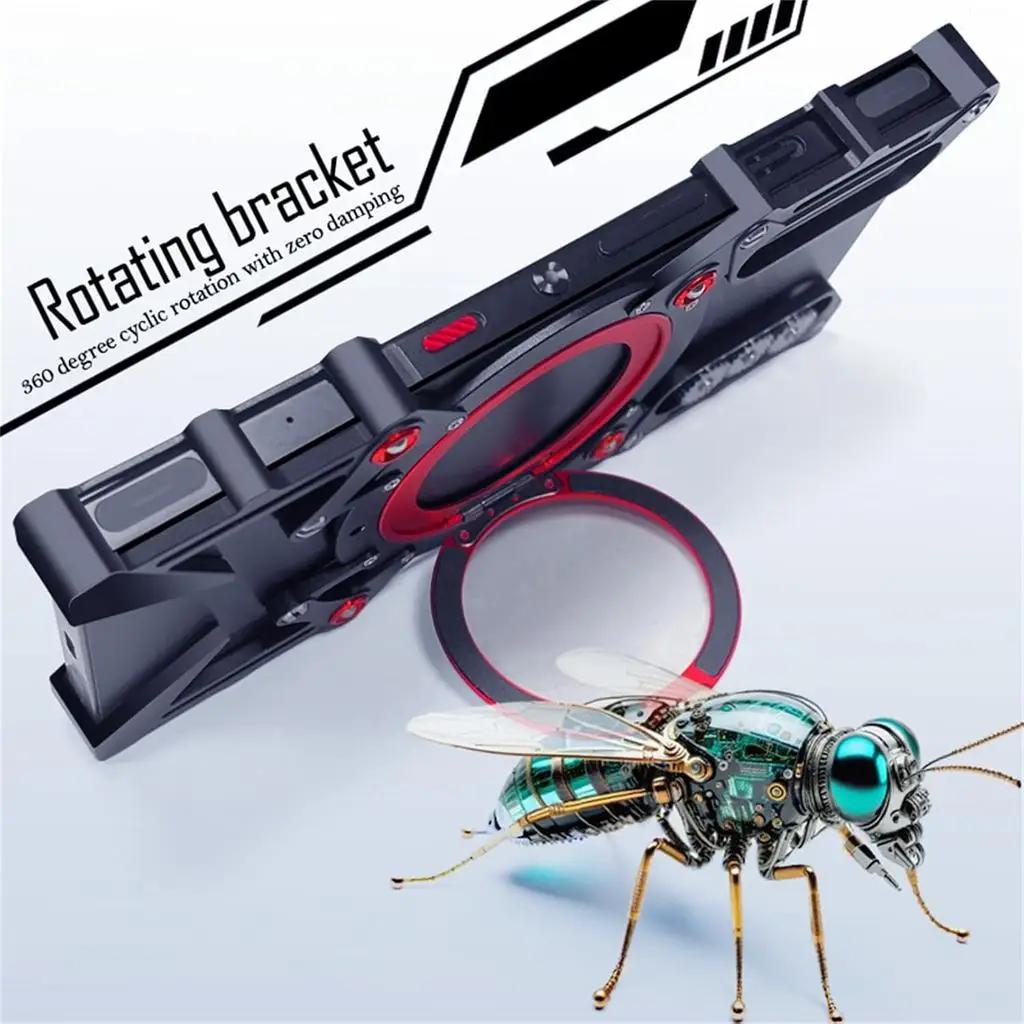 Étui en métal magnétique pour Redmagic 11S Pro+ / 11S Pro / 11 Pro / 11 Pro+ avec support rotatif