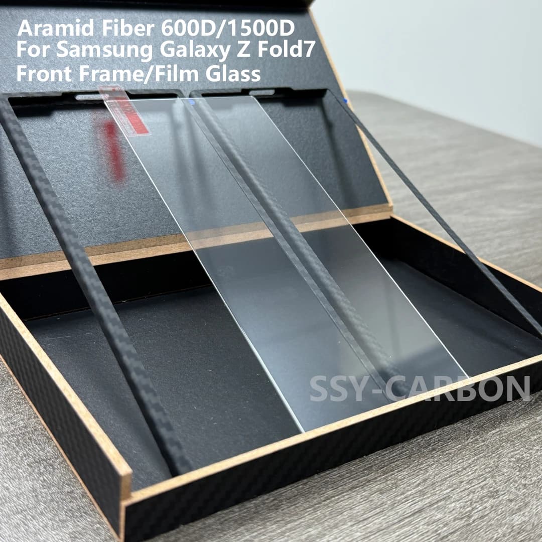 Pour Samsung Galaxy Z Fold 7 : Cadre avant en fibre d'aramide Kevlar