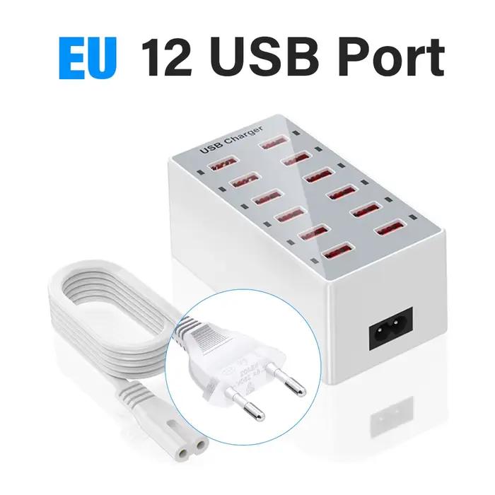 Station de chargeur multi-USB S6 12 ports, adaptateur secteur mural de bureau, base pour Apple, iPho
