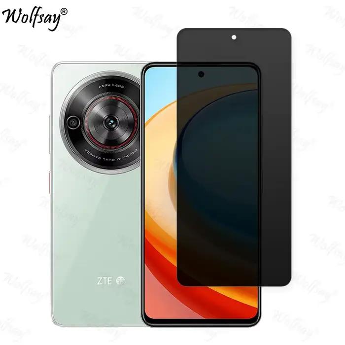 Verre trempé Anti-espion pour lame ZTE A75 5G protecteur d'écran de confidentialité pour lame ZTE A7