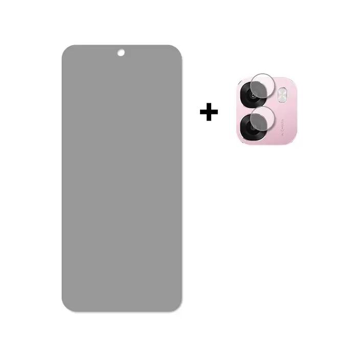 Protection d'écran en verre trempé anti-espion pour OPPO A6 Global, film protecteur pour objectif de