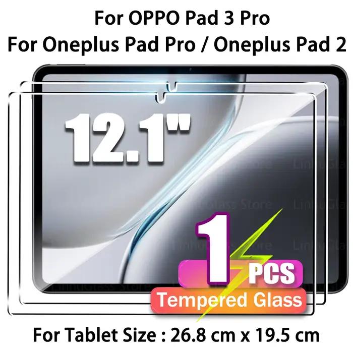 Verre de protection de 12.1 pouces pour OnePlus Pad Pro / OnePlus Pad 2, protecteur d'écran anti-ray