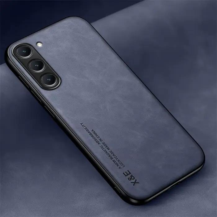 Étui magnétique en cuir de mouton pour Samsung Galaxy S24 S23 S22 S21 FE S20 Plus Note 20 Ultra Coqu