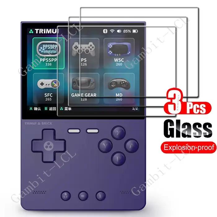 3 pièces 9H HD verre trempé pour Trimui brique TG3040 Console Coopreme TrimuiBrick 3.2 "jeux Film de