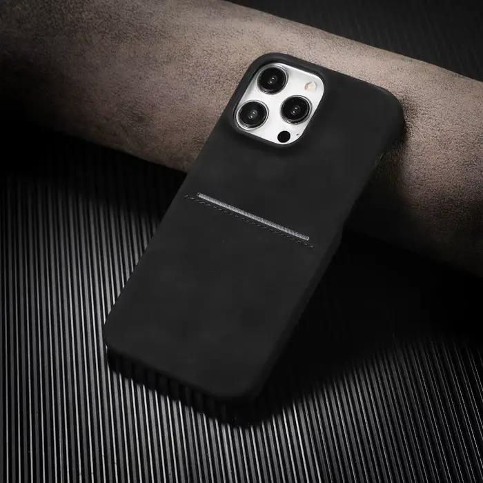 Étui en cuir PU en peau de mouton pour iPhone 17 Pro Max 17 Pro, housse d'air, porte-carte, portefeu