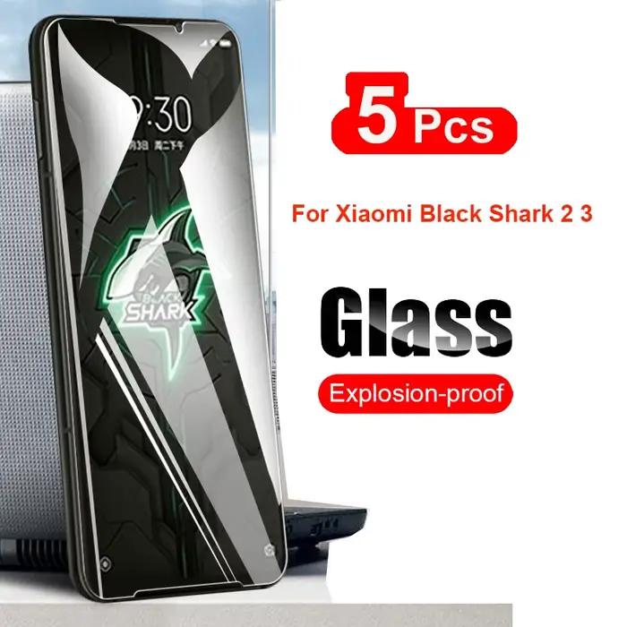 Protecteur d'écran pour Xiaomi Black Shark 3 4 4S 5 Pro RS, 5 pièces, Film de protection en verre tr