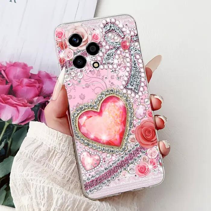 Pour Honor 200 Lite étui mignon amour coeur papillon peint couverture clair Silicone coque de téléph