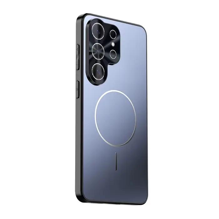 Étui de téléphone de luxe fin et mat avec placage laser pour Samsung Galaxy S26 Ultra, protection ma
