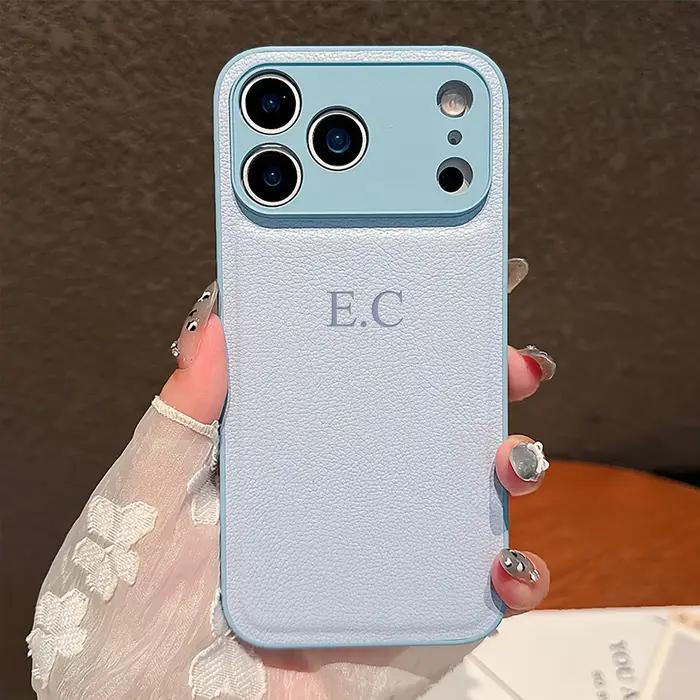 Coque de téléphone personnalisée pour iPhone 17 16 15 14 13 12 11 Pro Max Plus 17Air, en cuir PU de