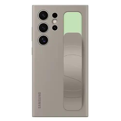 Étui de protection en silicone officiel Samsung S24 Ultra avec support et dragonne, fin, antichoc, a